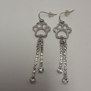 PAW RHINESTONE EARRINGS